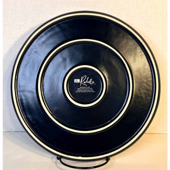 RARE La Rochelle L2R15 Solid Blue White Trim Coupe Style Dinner Plate 10.5" HTF - Picture 4 of 6